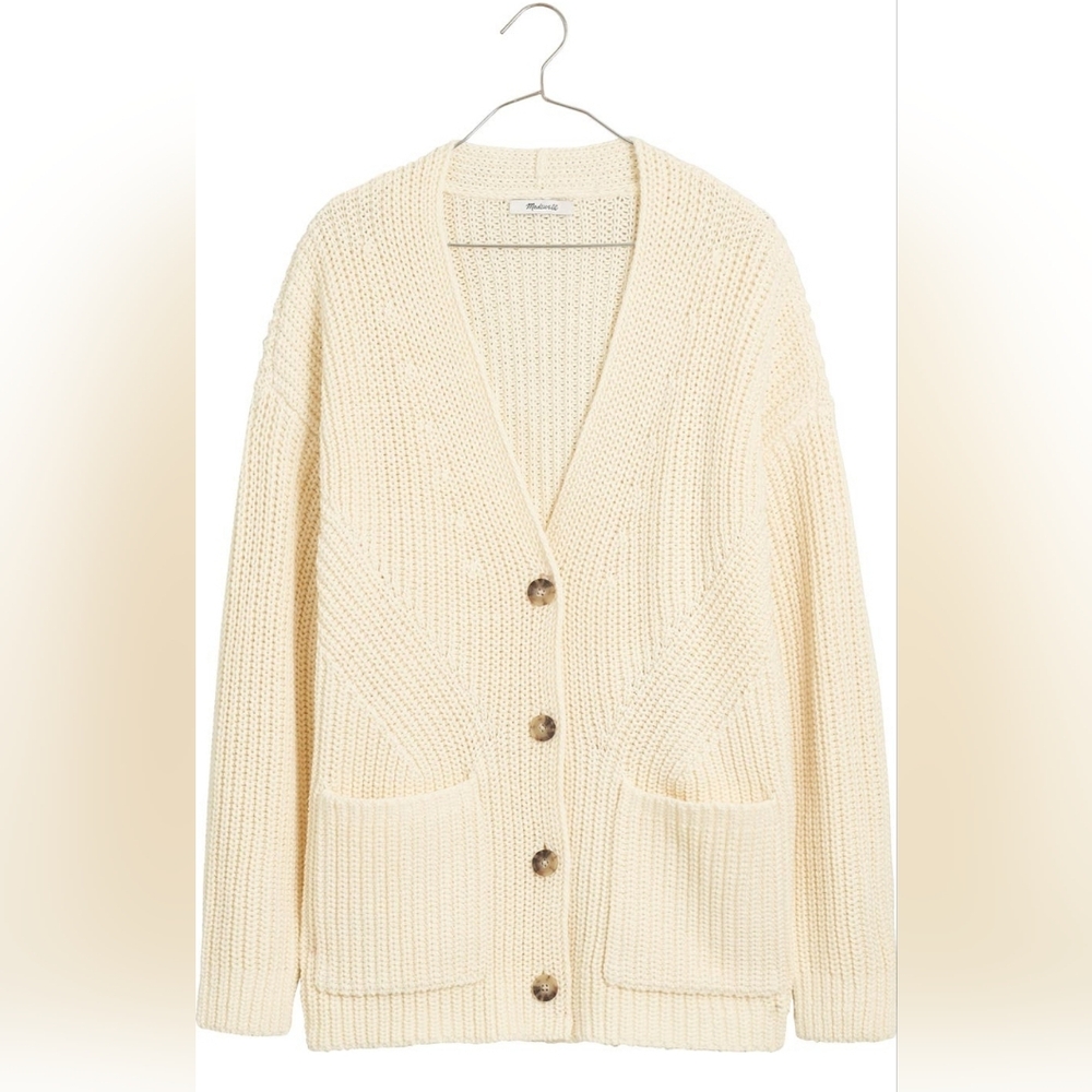 Madewell Cream Cardigan Sweater